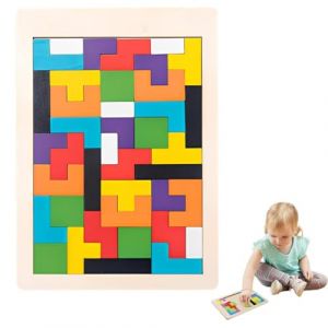DIFLAX Jeu Tetris, 1 Puzzle Bois Enfant, Casse Tete &Eacute;ducatif, Tangram G&eacute;om&eacute;triques, Jeu 4 Ans, Jeux Construction 5 Ans, Smart Games, Crecelle, Pour Enfants 3 4 5 6 Ans (ZHANG GUOQIANG SHOP, neuf)