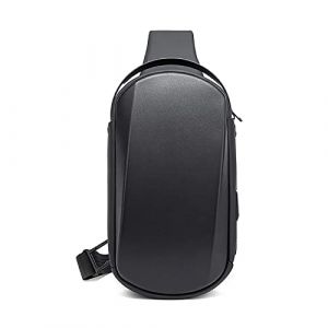 FANDARE Sac Poitrine Affaires Sacs de Bandoulière Sacoche avec USB Sac d'Epaule pour Homme Voyage Vélo Camping Excursion Impermeable Style de Voiture de Sport Grande Capacité Sac a Dos Noir (OÜ HULGY, neuf)