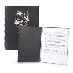 Classeur de Partitions en PVC, 20 Pochettes, 40 Pages, Classeur de Partitions A4, Classeur de Musique en Spirale, Organisateur pour Chorale, Chanteur, Groupe, Orchestre, Chœur (Un type) (Tideter, neuf)