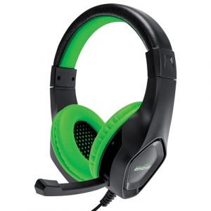 Amstrad Casque Pro Gamer AMS H888 Green 40mm Power Bass avec Micro intégré, réglage Volume (La boutique Tech, neuf)