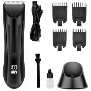 Thomyle Le Fidèle - Votre allié idéal pour un rasage intime impeccable | Tondeuse Cheveux Intime Homme Ipx7 Étanche Rasoir pour Corps, Visage Aisselles et Pubis Wet&Dry (Noir) (Awlve, neuf)