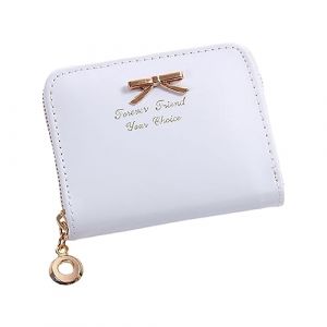 BEALIFE Portefeuille élégant avec Porte-Carte pour pièces de Monnaie et Petits Objets, Large Gamme d'utilisations, Porte-Cartes en PU, Petits Portefeuilles, Porte-Monnaie, Blanc (presioncom, neuf)