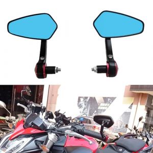Heart Horse Retroviseur moto pour Trou Intérieur 17-19 mm Embout de Guidon, Retroviseur de Guidon Moto Z750 Z1000, Anti-Glare Retro Moto Rétroviseurs Latéraux pour Scooter Yamaha MT03 MT09 FZ1 FZ6 (YYGS_AMZgb, neuf)