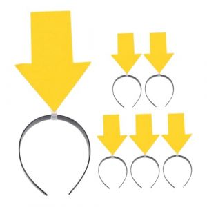 6 Pièces Bande de flèche drôle bandeaux de nouveauté bande de cheveux de flèche bandes à cheveux coiffe de carnaval pour femme Accessoires de cheveux uniques Décor chiffon Jaune (Luuxu, neuf)