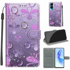 Coque pour Honor 90 Lite 5G / Honor X50i 5G, Housse Etui Portefeuille Cuir Multifonction, Fermeture Magn&eacute;tique &agrave; Clapet Anti-Choc Compatible avec Coque Honor 90 Lite Book - Fleur (KENHONER, neuf)