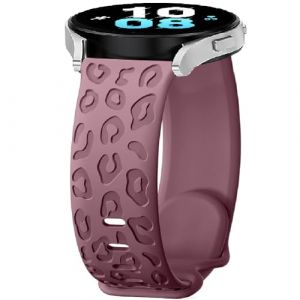 Bracelet Silicone pour Ticwatch E3 / E / GTH, 20mm Sport Leopard Bracelets de Remplacement pour Coros Pace 2 / Apex 2 / Apex 42mm (FYISWHO-FR, neuf)