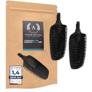 AVOIR BESOIN Lot de 2 t&ecirc;tes de brosse de toilette flexibles en silicone avec principe lotus I Pour brosse WC plate en silicone (lot de 2) | T&ecirc;te de brosse WC (Avoir Besoin Store, neuf)