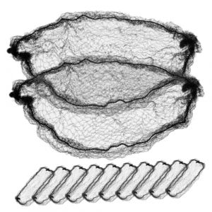 VICASKY 150 Pièces Filet à Cheveux Filet De Cheveux Accessoires De Cheveux Bonnet En Soie Chignon Net Couvertures De Chignon à Cheveux Chignon De Ballet Filet à Chignon Gel En Tissu Noir (Micanties, neuf)