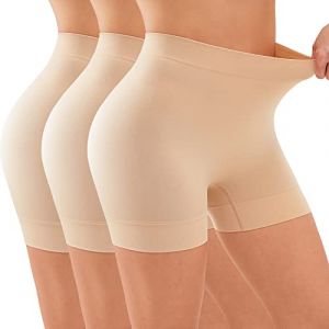 YADIFEN Radlerhose Damen Kurze Hose Damen Shorts Leggings,sehr Kurz Shorts Damen,Unter Kleid Rock Anti Scheuern Bequem hohe Taille Boxershorts Hotpants,3er Beige,M (TIANYI-FR, neuf)