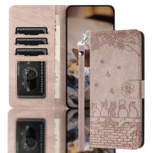 Nokverzy Coque pour Huawei P20 Lite &Eacute;tui Housse Portefeuille PU Cuir Clapet Chat Th&egrave;me Porte Carte Magn&eacute;tique Protection Pochette Flip Cover &Eacute;tui Rabat T&eacute;l&eacute;phone Portable pour Huawei P20 Lite Violet (annuo, neuf)