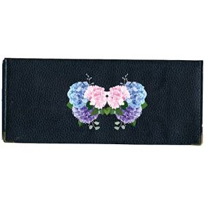 Syl'la Porte chéquier Papier et Carte en Cuir Noir pour chéquier Long talong à Gauche pour Femme (Hortensia) (sylla city, neuf)