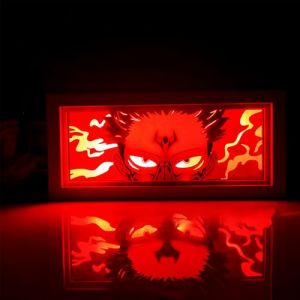 Xinchangda Ryomen Sukuna Veilleuse Anime, Lampe de Peinture &agrave; 16 Couleurs Changeantes, Lampe de Sculpture sur Papier Personnage de Dessin Anim&eacute;, Cadeaux de Collection D&eacute;coration de Bureau de Chambre (henjiayeu, neuf)