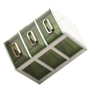 BAZEITFLOW Bo&icirc;te De Rangement &agrave; Tiroirs Pour Cosm&eacute;tiques Et Bureau Taille Moyenne Plastique Vert Clair Organisateur De Table D&eacute;coratif Pour Maquillage Et Fournitures De Bureau (KINING, neuf)