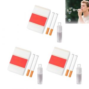 Lot de 3 Machine &agrave; Bulles de Savon pour Hommes et Femmes, Fausse Cigarette Souffleur de Bulles Cigarette &agrave; Bulles Baguettes &agrave; Bulles Jouet Anti-Stress Cadeau pour Mariage Anniversaire (E) (Hboumz, neuf)