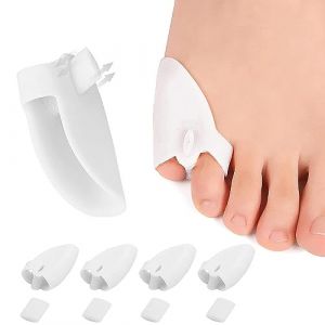 Separateur Orteil 4 Pi&egrave;ces S&eacute;parateur d'Orteils Silicone Entretoise de Protecteur de Redresseur d'Orteil pour Les Orteils Qui Se Chevauchent, Soulagement de La Pression Des Orteils Et de La Douleur (Grasslandy, neuf)