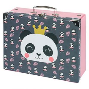 Baagl Valise pour Enfants - Jouets et Fournitures Scolaires, en Carton, Pliable avec Poignée en Métal, Forme Panda, 32.5 x (PRESCO GROUP A.S., neuf)