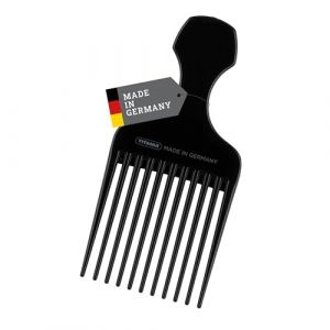 TITANIA Peigne afro, grand avec poignée, env. 15 cm, noir, 1 pack (1 x 30 g) (TITANIA Shop, neuf)