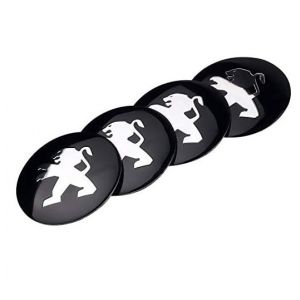 4 Pack de Autocollants de Capuchon de Roue pour Peugeot 308 2008 107 5008 206 3008 56mm,Autocollant de Capuchon de Jante de Pneu,Capuchon de Moyeu,Autocollant de Badge (DATONGSHIYUNGANGQUKEWEIBAIHUODIANGERENDUZI, neuf)