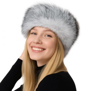 Pinkgarden Bandeau d'hiver en fausse fourrure pour femme avec doublure en polaire douce élastique, chapeau élégant en fausse fourrure pour temps froid (Pinksheep Garden, neuf)