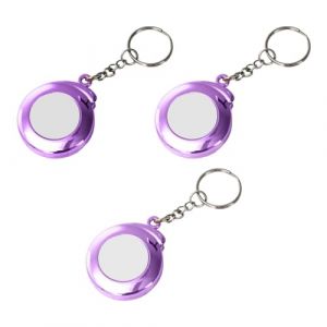 Lot de 3 Mini Porte-cl&eacute;s &agrave; Ruban &agrave; Mesurer, M&egrave;tre ruban de 2 m&egrave;tres, Ruban &agrave; Mesurer de Poche R&eacute;tractable en Acier Inoxydable pour Cadeaux de F&ecirc;te d'anniversaire, Usage Quotidien (Voda FR, neuf)