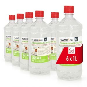 FLAMBIOL® Bioéthanol Premium en Gel (6 x 1 L) – Combustible Longue Durée, Idéal pour Cheminées d'Intérieur et d'Extérieur – Formule Améliorée et Écologique, Fabriqué en Allemagne (Höfer Chemie GmbH, neuf)