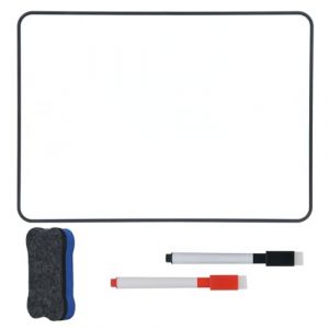 Hiziwimi 1Pcs 30X21cm Mini Tableau Blanc Effaçable à sec, Tableau Blanc Double Face A4 avec Cadre Noir, 1×Marqueurs et 1×Gommes Pour Tableau, Tableau Velleda Pour l'école, le Bureau, la Maison (Adwikoso Direct, neuf)