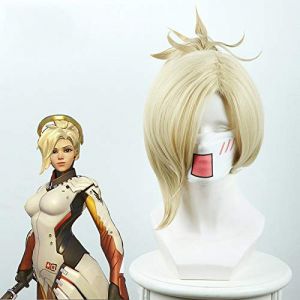 Anime Coser Wig 30 cm Ow Mercy Cosplay Perruque pour femme 30 cm résistante à la chaleur Jeu de cheveux Ow Angela Chèvre Chèvre Corde à Barbe Cosplay Perruque Cheveux Synthétiques (弘玟商贸店, neuf)
