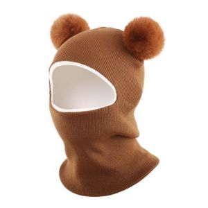 AYPOW Bonnet Cagoule Chaud d'Hiver pour B&eacute;b&eacute; Enfant de 1 &agrave; 6 Ans, Ensemble Chapeau &Eacute;charpe Multifonction Thermique Coupe-Vent pour Filles Gar&ccedil;ons Tout-Petits, Chapeaux Masque Tricot&eacute; Doubl&eacute; en Polaire (lipsd eu, neuf)