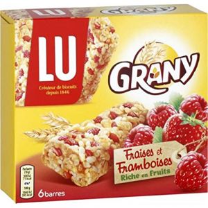 LU Grany Fraises et Framboises Riche en Fruits 108g (lot de 6) (Hibisway, neuf)