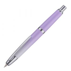 Jinhao - Stylo-plume &agrave; pression, s&eacute;rie 10, avec plume fine r&eacute;tractable, couleur violet clair, avec convertisseur d'encre et stylo en m&eacute;tal, version avec clip argent&eacute; (Eorfa Direct, neuf)