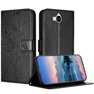 JayModCase Coque pour Huawei Y5 2017 / Y6 2017, Coque Portefeuille Housse Cuir avec Porte Cartes et b&eacute;quille Fermeture magn&eacute;tique &Eacute;tui pour Huawei Y5 2017 - Noir (HXM STORE - EU, neuf)