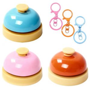 huoanpo 6PCS Cloche, Sonnette de Table, Sonnette Comptoir, Sonnette pour Animaux, Porte-Clés x3, Orange/Rose/Bleu, Convient pour Le Dressage des Animaux, dans Les Restaurants, Bars et Cuisines. (E-Raida  Shop, neuf)