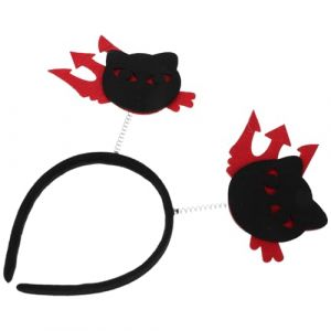 MAGICLULU Lot de 3 Serrage-T&ecirc;tes Bandeaux Chat Noir Halloween Accessoires Cosplay Femmes Bandeaux Bopper T&ecirc;te de Chat Noir Serrage-T&ecirc;te Flexible et L&eacute;ger pour D&eacute;guisement Festif (PanYuan Electronic, neuf)