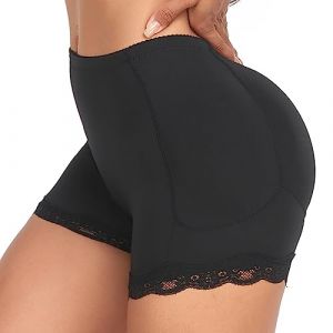 Vevarble Femme Dentelle Culotte Push Up pour Monte Fesse Shapewear Butt Lifter Shorts Invisible Culotte Sculptantes Culotte Push Up pour Monte Fesse Femme XXL,Noir (Vevarble-EU, neuf)