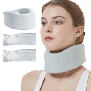 minerve cervicale homme minerve cervicale collier cervical universel en mousse souple, support de cou réglable Soulage et la pression de la colonne vertébrale Avec deux ensembles de changement, bleu (NHQZ, neuf)