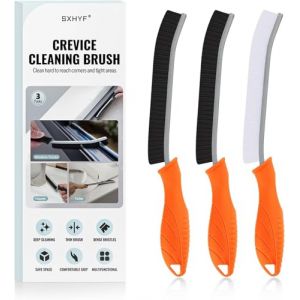 Sxhyf Brosse Nettoyage, Brosse De Nettoyage des Interstices, Brosse Joint Carrelage, Outils M&eacute;nagers pour La Cuisine, La Salle De Bain Et Le V&eacute;hicule (Orange) (SXhyf-FR, neuf)