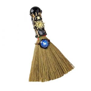 Balai d'autel de sorci&egrave;re en Cristal &ndash; Balai Magique de sorci&egrave;re Fait Main, avec des Cristaux naturels d'am&eacute;thyste pour la gu&eacute;rison et des Signes du Zodiaque, M&eacute;ditation & Gu&eacute;rison (Capricorne) (KUANGLIN-EU, neuf)