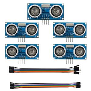 EPLZON HC-SR04 Capteur de distance de module à ultrasons adapté au robot Arduino UNO MEGA Nano XBee ZigBee (lot de 5 pièces) (EPLZON, neuf)