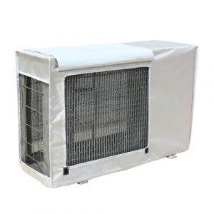 Housse de Protection pour Climatiseur Ext&eacute;rieur, Tissu Oxford 600D, Protection Contre La Condensation et La Condensation pour Pompe &agrave; Chaleur et CVC avec Grille D'a&eacute;ration(White,88x35x60cm) (SBCWH, neuf)