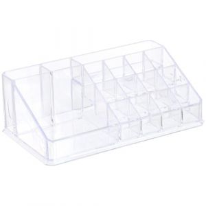 Alipis Bo&icirc;te de Rangement Maquillage Transparent Compartiments Organisateur Cosm&eacute;tique de Bureau et Conteneur Bijoux Organiseur Compact pour Salle de Bain et Table de Toilette (Dahlia Oiye, neuf)