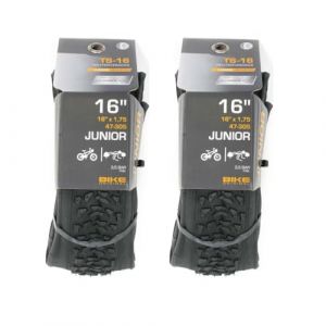 Bike Original - Lot de 2 Pneus Enfant 16x1.75 - Tringles Souples Renforcées - Adhérence Optimale - Pression Max 3.5 Bars - Compatible Vélo 16 Pouces - ETRTO 47-305 (ADDONE SAS, neuf)