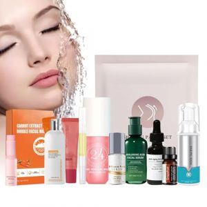 Hydration Skin Care Kit, Moisturizing Face Liquid, Non-Greasy Soothing , Lightweight Cream, Hydration Formula for Daily Home & Workplace Vacation Use, 21x17x11cm (yzsuistu, neuf)