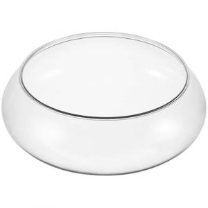 Happyyami Bocal à poisson en plastique transparent Vase à fleurs avec large ouverture Terrarium rond Réservoir Betta en plastique Petit aquarium Vase hydroponique Jardinière Bocal à poisson rouge (bedkbd, neuf)