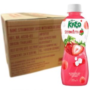 KATO - Jus de Fraise avec Nata de Coco - 24 X 320 ML - Multipack (Pepis.shop, neuf)