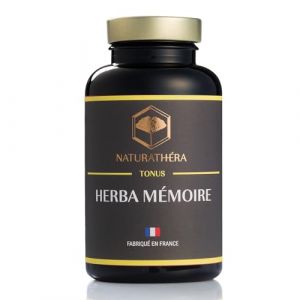 Naturathéra HERBA MÉMOIRE - Complément Alimentaire Cerveau - Mémoire, Concentration, Stress, Cognitives - Extraits Secs - 150 Gélules - Fabriqué en France - Vegan - Sans Additifs Allergènes OGM (Naturathéra, neuf)