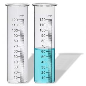 JUJOYBD Lot de 2 verres de rechange pour pluviom&egrave;tre, verre avec graduation en l/m&sup2;, cylindre de rechange, pluviom&egrave;tre, verre doseur, cylindre en verre (SOGOOD, neuf)