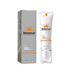 Crème Solaire Teintée Pour Visage Crème Solaire Teintée Crème Solaire Universelle 50 PA+++ Protecteur Solaire Con Couleur Non Collant Rafraîchissant Non Et Ne Numise Pas Pour Tous (White, 3.5x15.49cm) (KMoir, neuf)