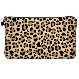 1 Trousse &Agrave; Maquillage Imprim&eacute; L&eacute;opard, Trousse &Agrave; Maquillage R&eacute;tro, Trousse De Rangement Grande Capacit&eacute;, Trousse De Toilette Femme, Accessoires De Voyage (JOHN MACKIN, neuf)