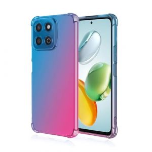 RankOne Coque de Téléphone Convient pour Honor 200 Smart/Honor X7C (6.8" inches) Transparent TPU Silicone Dégradé de Couleur Case - Bleu Rose (Rankone, neuf)
