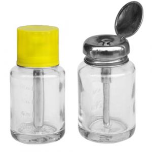 Toyvian Lot De 2 Bouteilles Vides 100 Ml En Verre Anti-corrosion Bouteilles &agrave; Presser Portables Pour Dissolvant Vernis &agrave; Ongles Soin Des Ongles Usage Voyage (TXINNG, neuf)